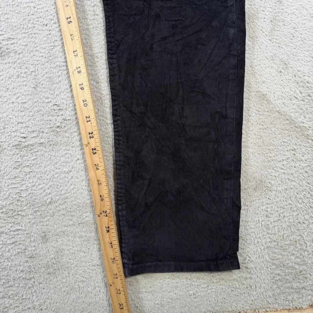 Levis 511 Pants Mens 38x32 Black Corduroy Slim Casual Stretch Cotton White Tab